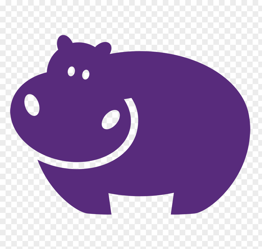 Hippo Hippopotamus Baby Hippos Purple Clip Art PNG