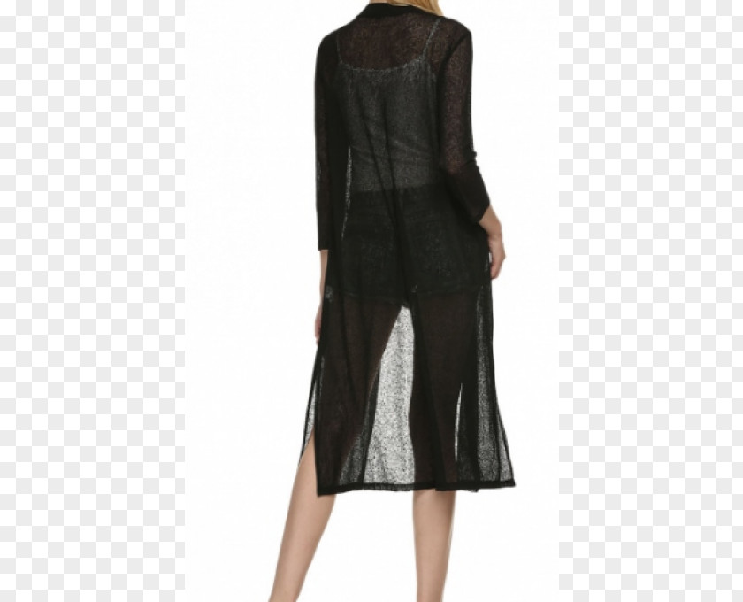 Polyester Cardigan Waistcoat Black Sleeve PNG