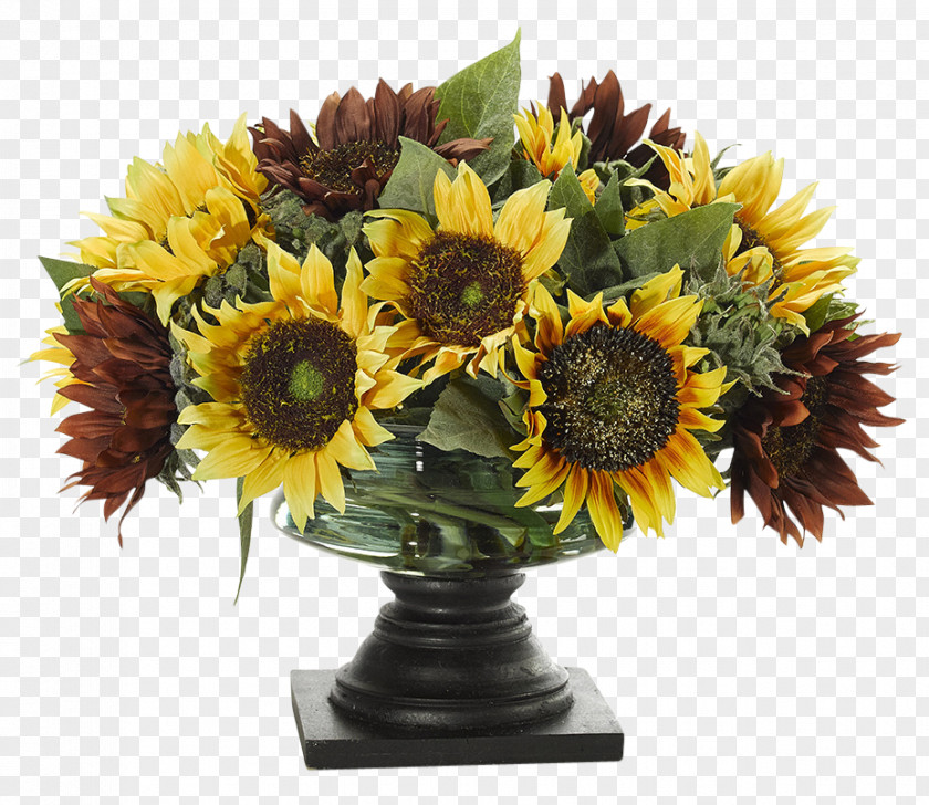 Sunflower Decorative Material Floral Design Cut Flowers Vase Common PNG