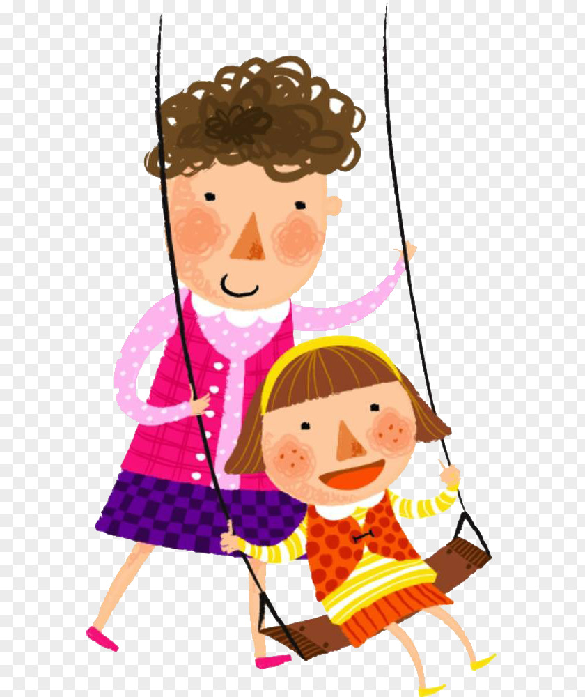 The Child Swinging Mother Daughter Clip Art PNG