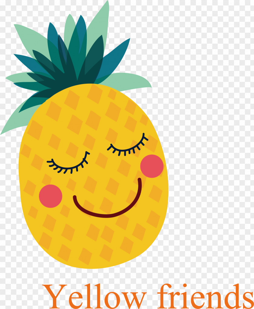 Vector Hand-painted Pineapple Fruit Adobe Illustrator Icon PNG