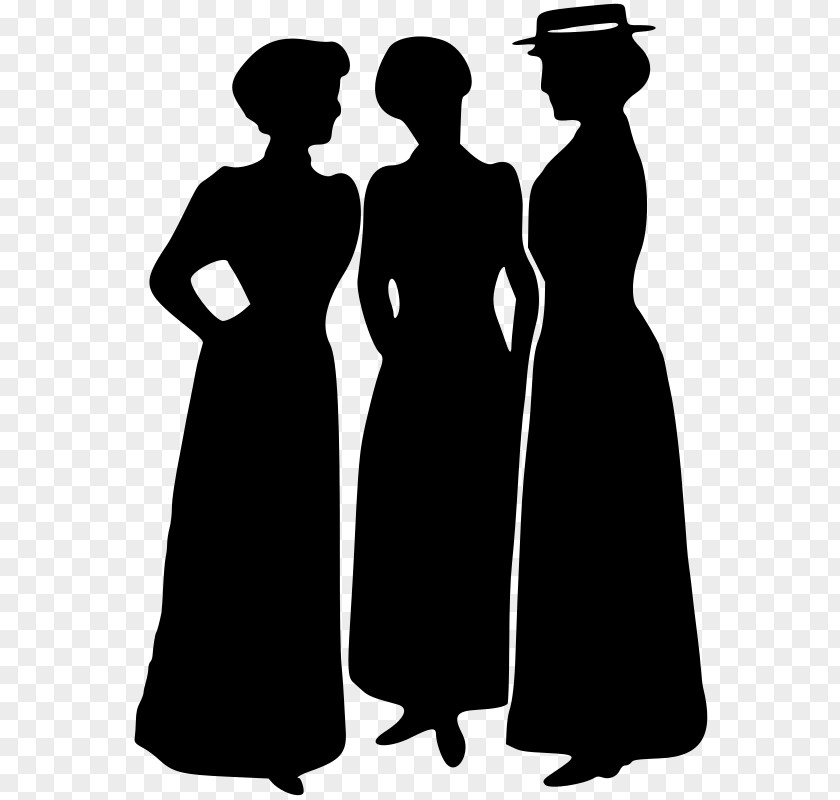 Victorian Silhouette Female Clip Art PNG