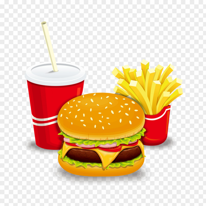 Burger And Fries Hamburger Hot Dog French Fast Food Cheeseburger PNG
