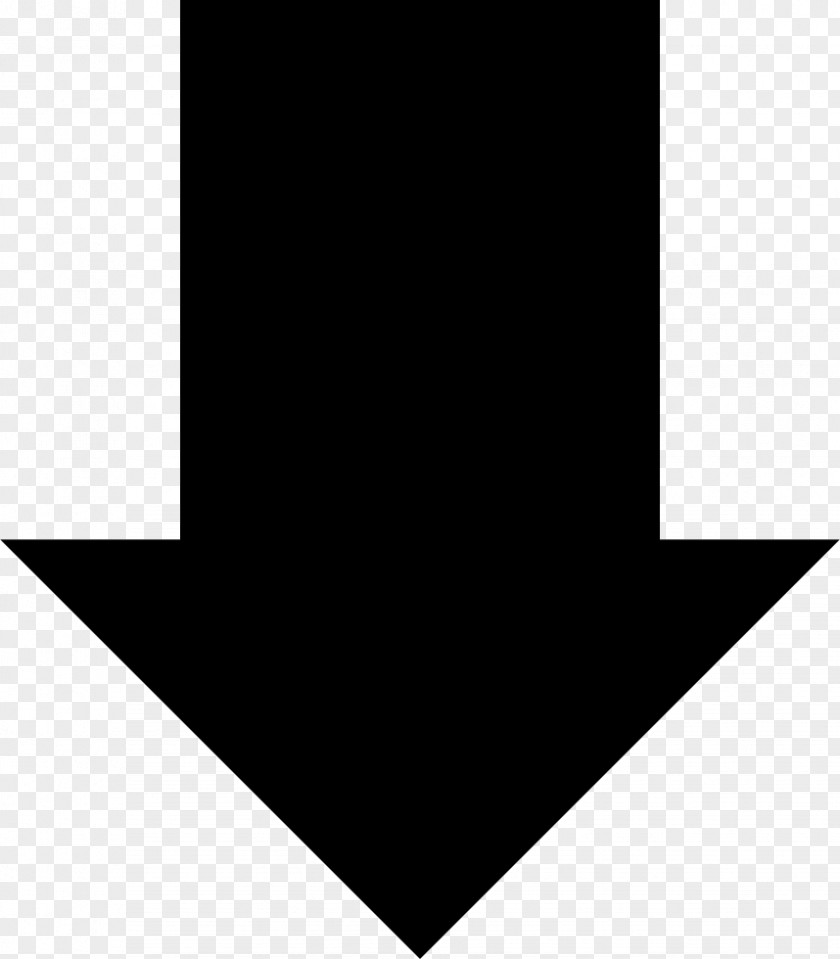 Down Arrow Line Triangle Point Rectangle PNG