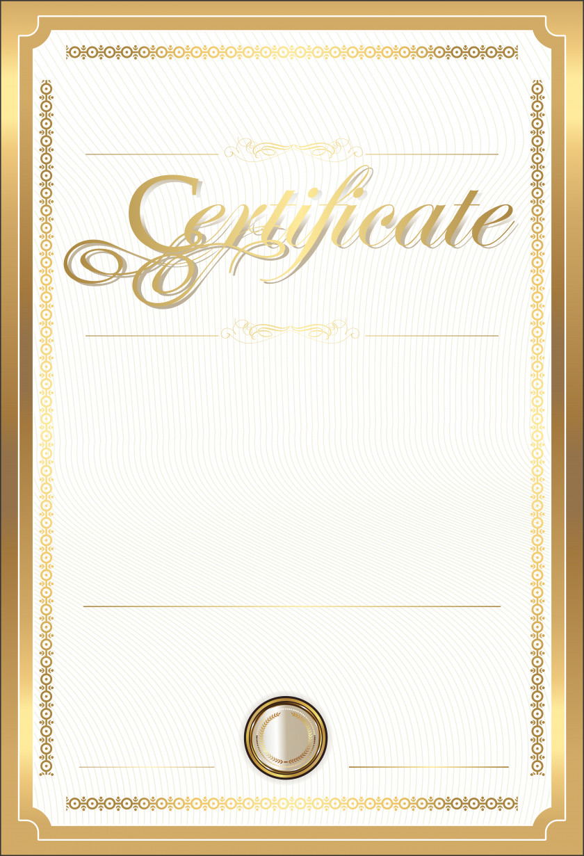 Gold Certificate Template Clip Art Image Paper Academic PNG