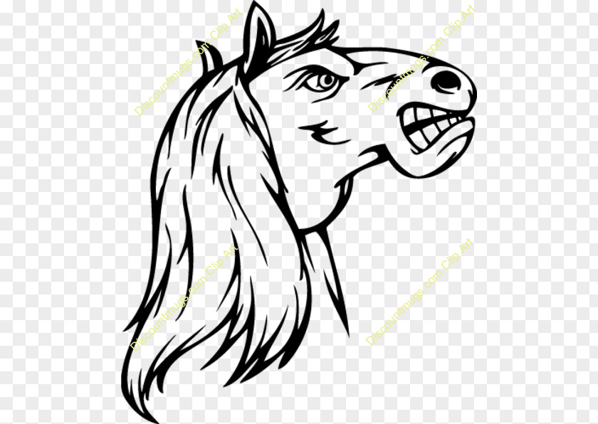 Horse Face Mane Mustang Bridle Pack Animal Clip Art PNG