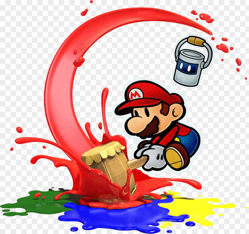Mario Bros Super Bros. Paper Mario: Color Splash PNG