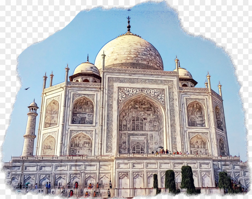 Taj Mahal Mosque Wonders Of The World Byzantine Architecture Dome PNG