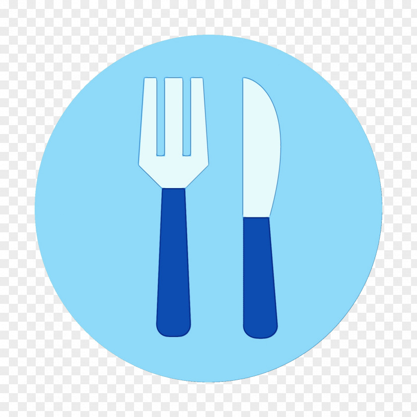 Plate Dishware Fork Cutlery Blue Tableware Turquoise PNG