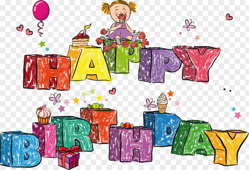 Birthday Cartoon Greeting & Note Cards Clip Art PNG