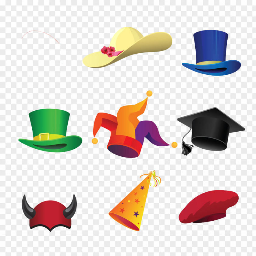Cartoon Hat Icon Image Six Thinking Hats Party PNG
