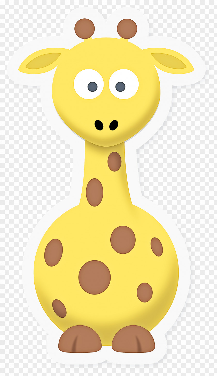 Giraffe Giraffidae Yellow Cartoon Smile PNG
