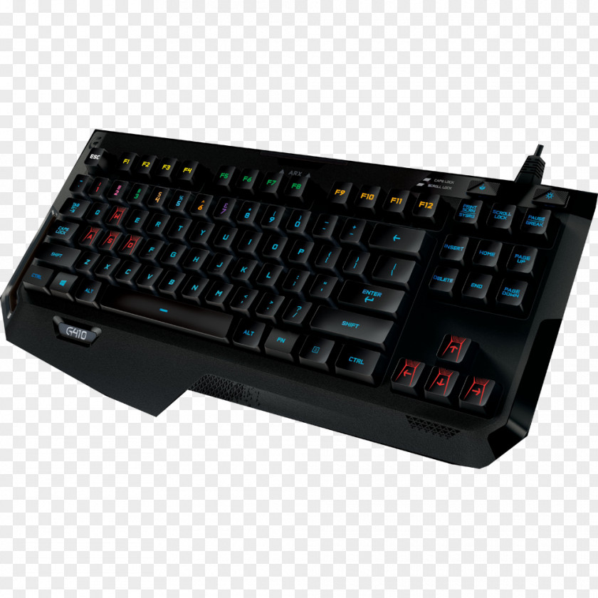 Keyboard Computer Input Devices Logitech Gaming Keypad Electrical Switches PNG