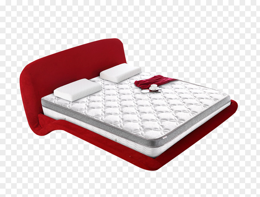 Red Bed Thickness Mattress Material Pad Frame PNG