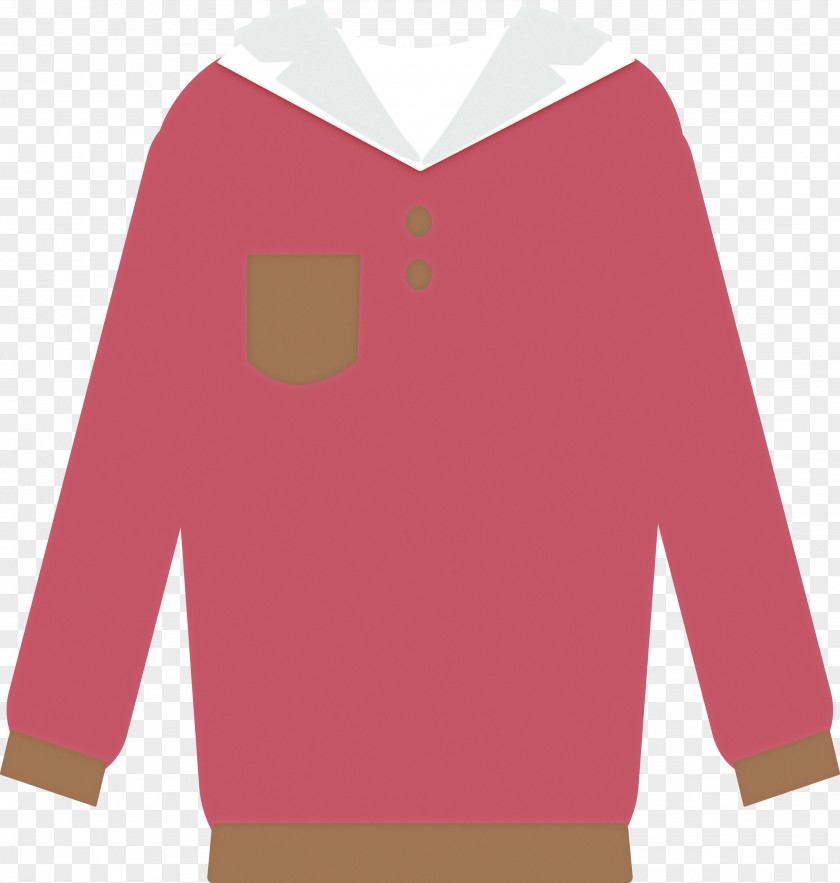 T-shirt Sleeve Collar Red Sweater PNG
