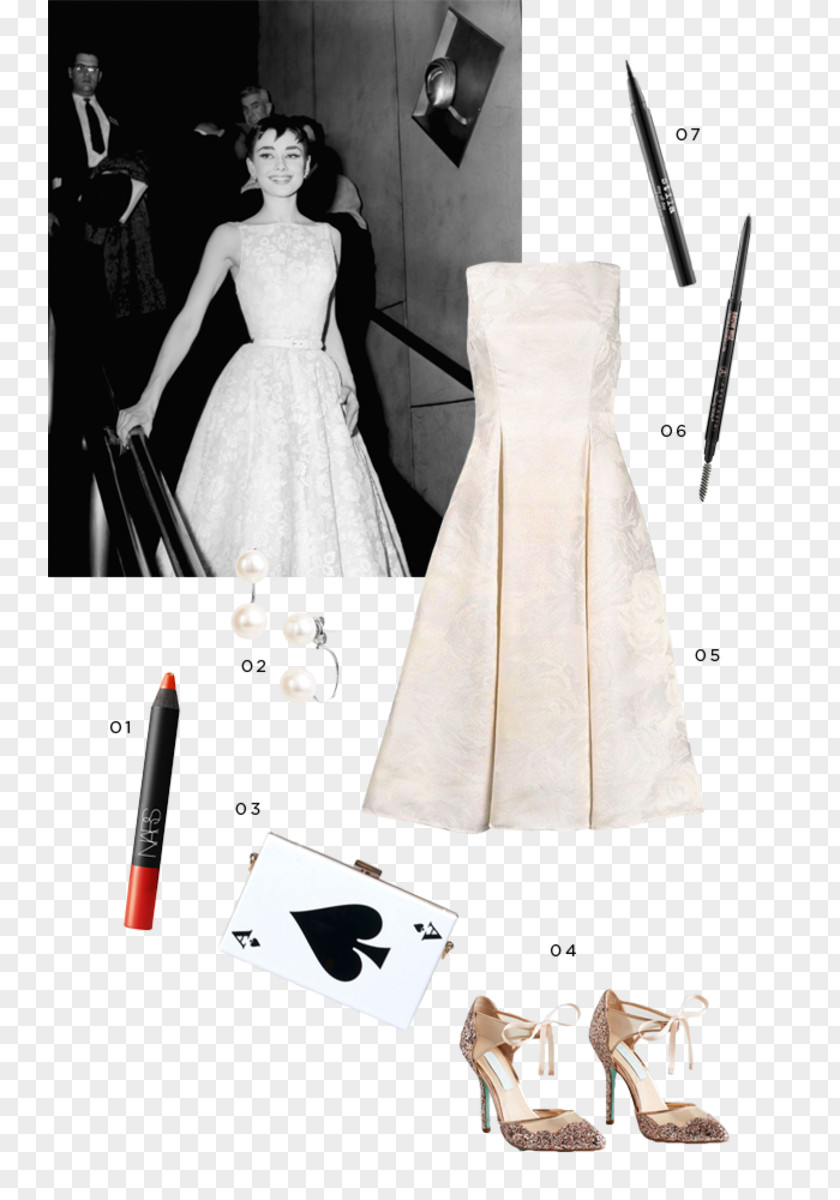 Actor White Floral Givenchy Dress Of Audrey Hepburn 26th Academy Awards Award For Best Actress PNG