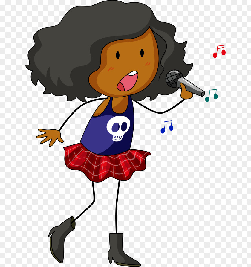Singing Song PNG , Girl clipart PNG