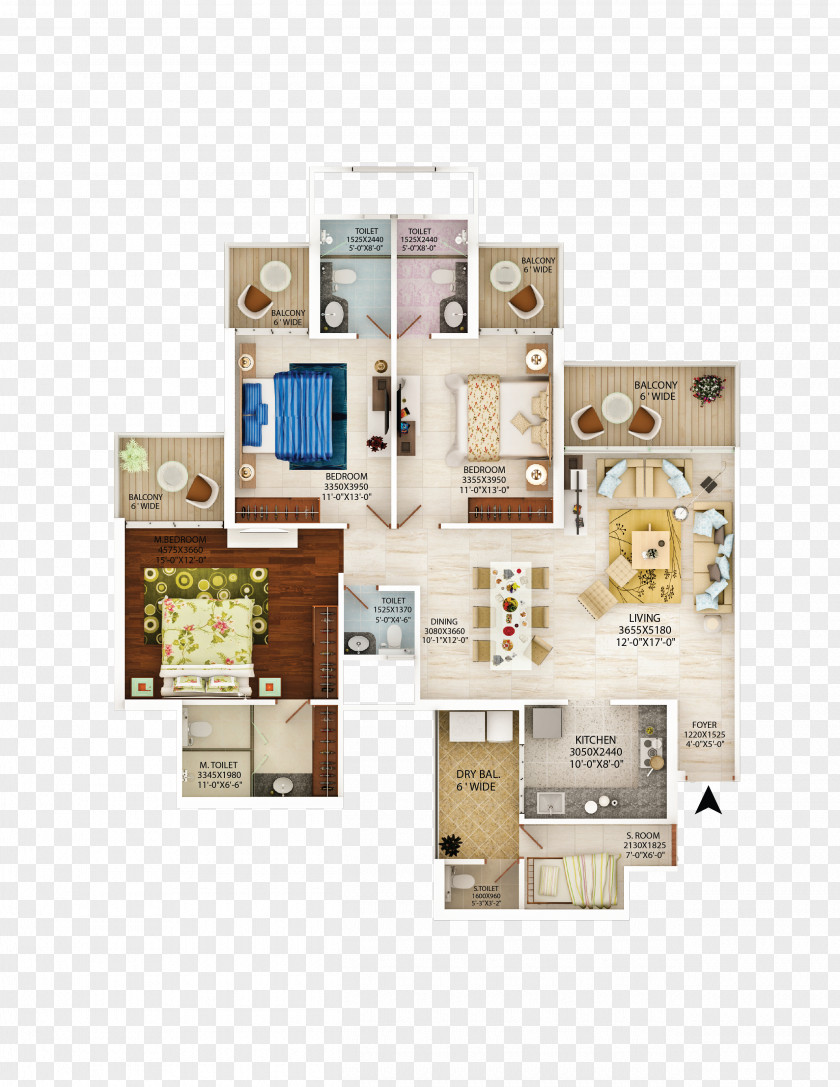 Apartment Beverly Golf Avenue Floor Plan Balcony PNG