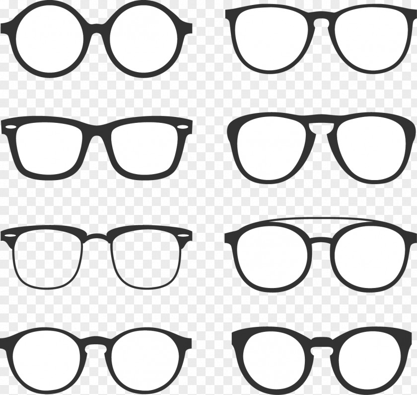Black-rimmed Glasses Sunglasses Horn-rimmed PNG