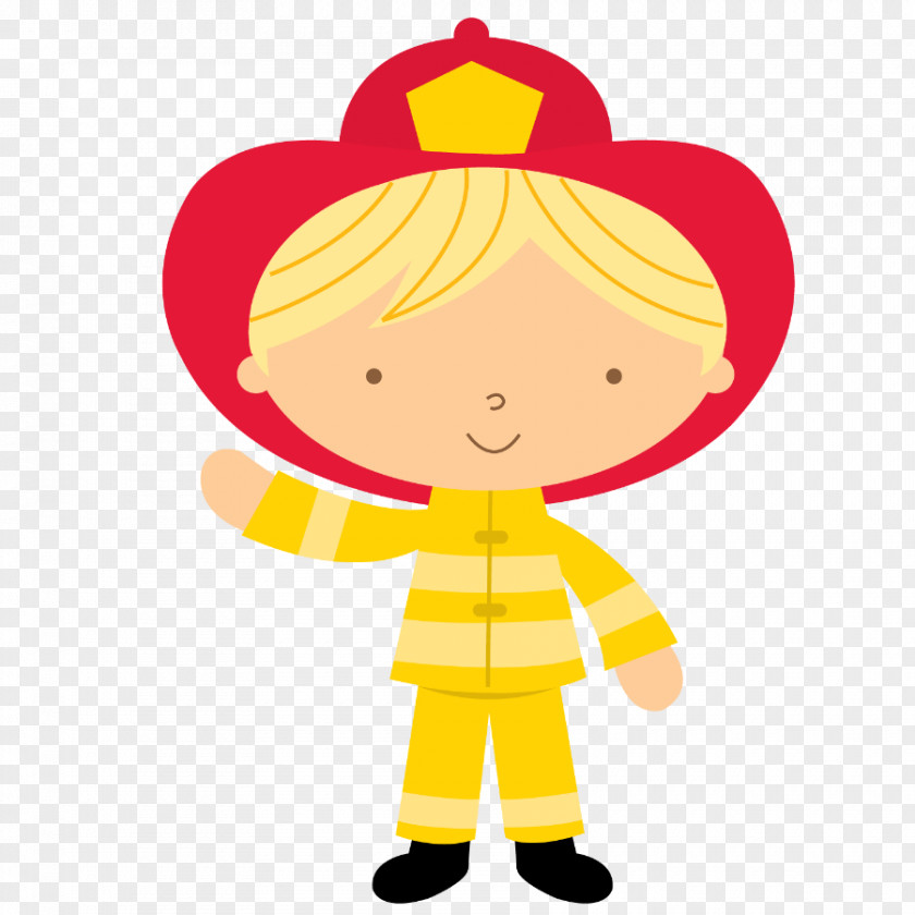 Child Happy Firefighter PNG