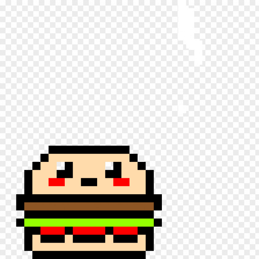 Kaway Hamburger Cheeseburger French Fries Pixel Art Drawing PNG