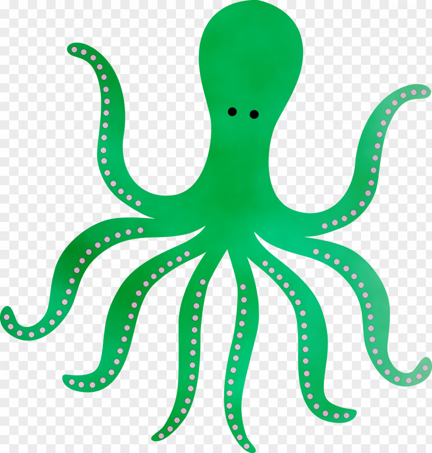 Octopus Giant Pacific Green Animal Figure PNG