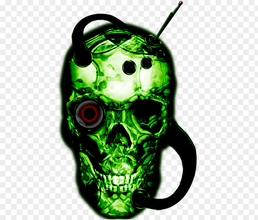 Flame Skull Pursuit Terminator Cyborg Robot PNG