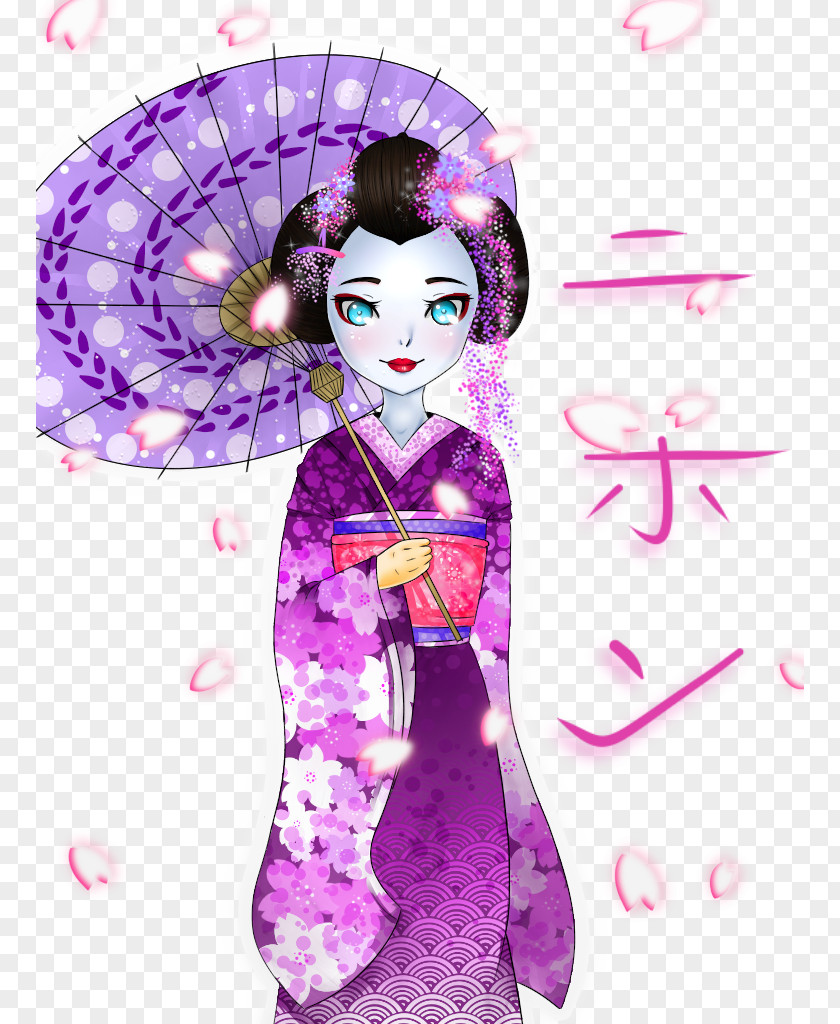 Geisha Umbrella PNG