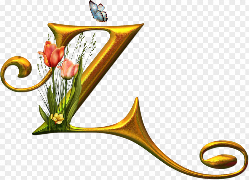 Alphabet Butterfly Decorative Letters Flower PNG
