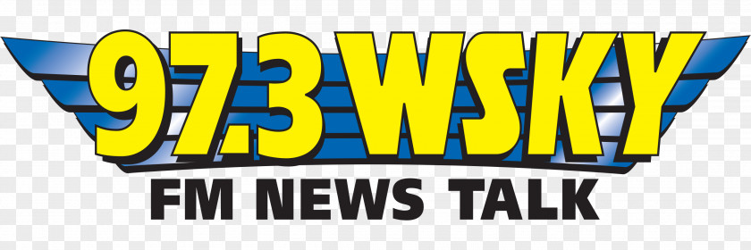 Gan WSKY-FM Logo Talk Radio Banner Brand PNG