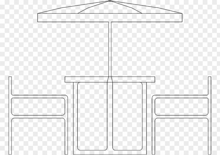 Garden Table White Point Line Art PNG