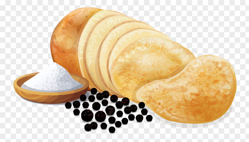 Potato Junk Food Baked Caviar Chips And Dip Panipuri PNG