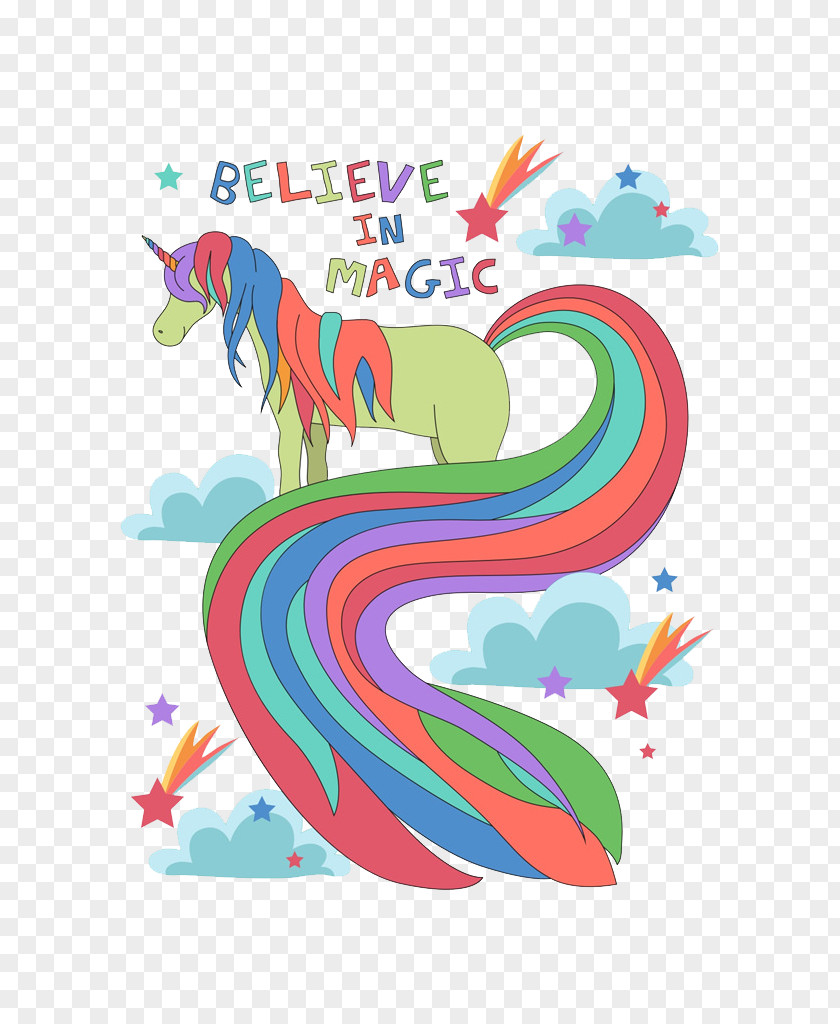 Color Unicorn Horse Clip Art PNG