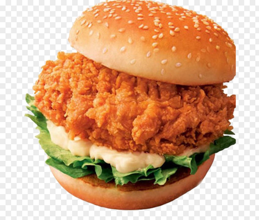 Crispy Chicken Burger Hamburger Fast Food French Fries Fried Junk PNG