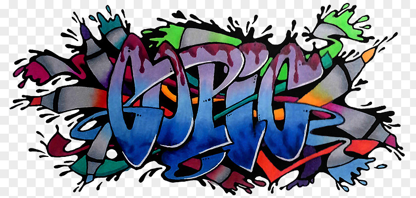 Graffiti Drawing Color PNG