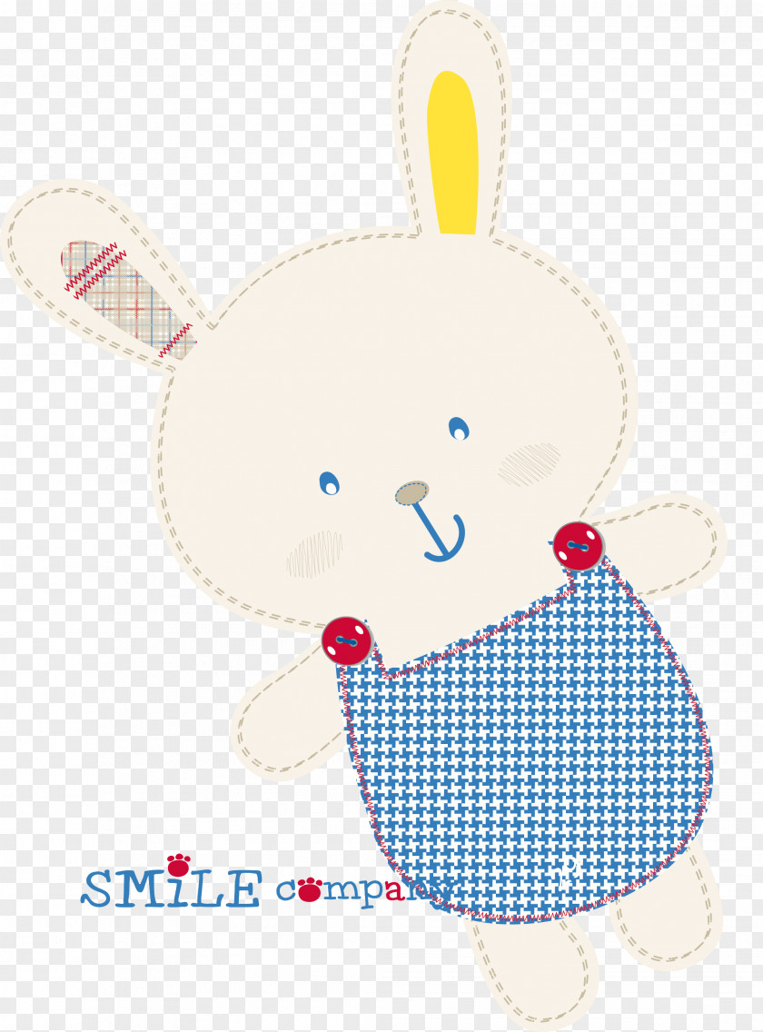 Vector Cute Little Bunny Rabbit Easter Cartoon Illustration PNG