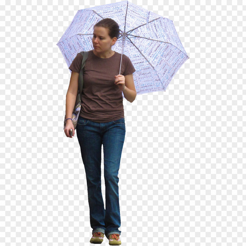 Woman Umbrella People PNG