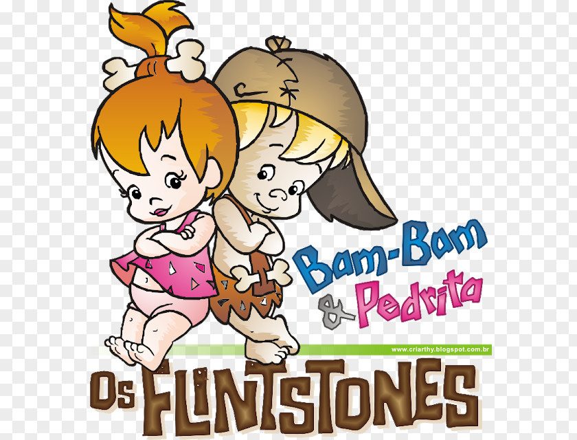 Bam Bamm-Bamm Rubble Pebbles Flinstone Animated Film Clip Art PNG