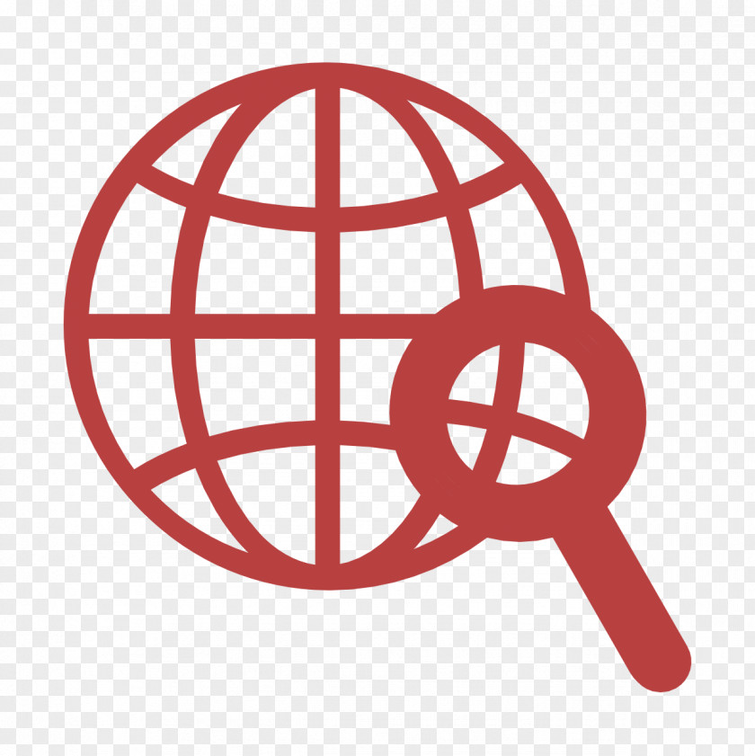 Global Icon Search Linear Color SEO PNG