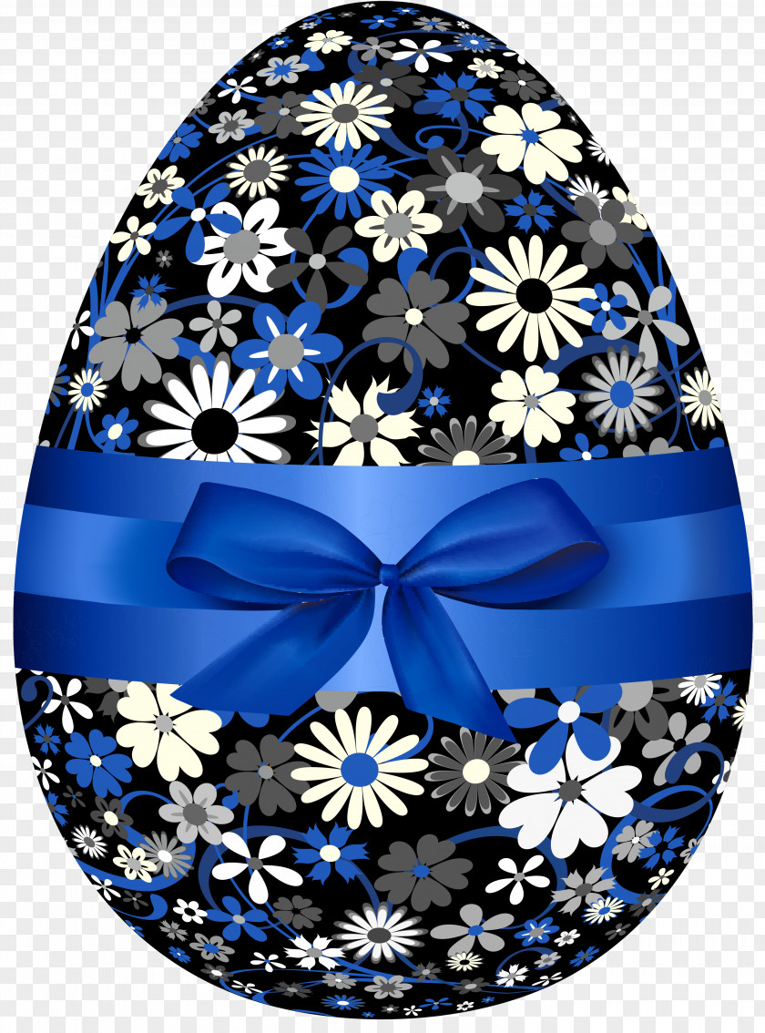 Hand Painted Blue Easter Egg Paschal Greeting Holiday Ansichtkaart PNG