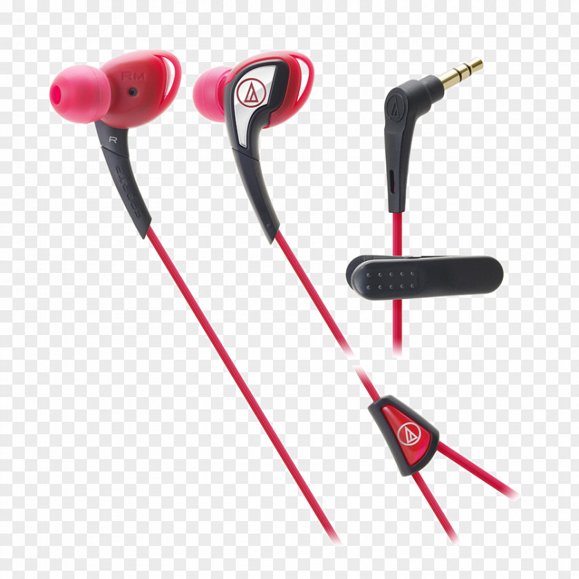 Headphones Audio-Technica SonicSport ATH-SPORT2 Microphone Bell'O BDH Ear PNG