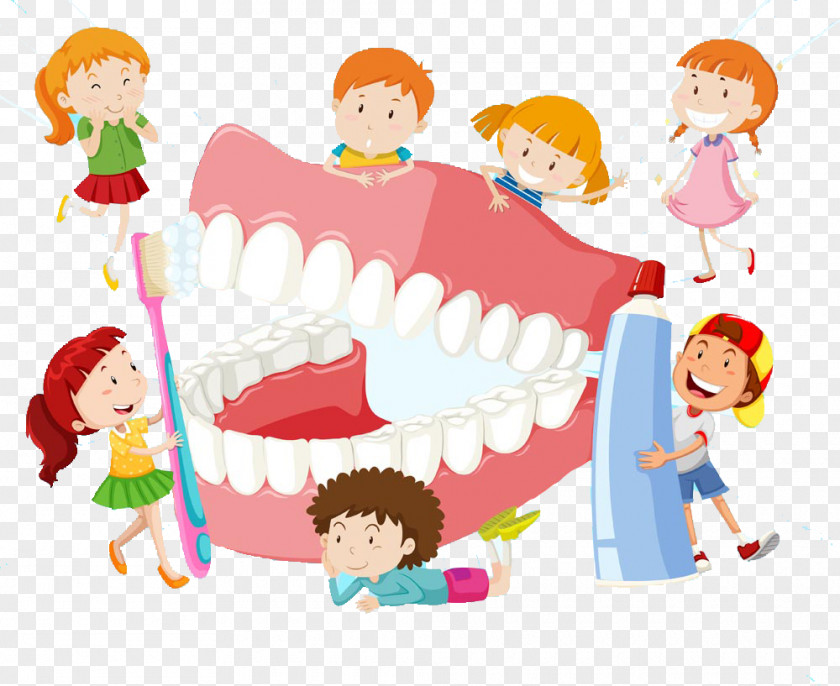 Love Children Brush Stroke Dentistry Tooth Brushing Child PNG