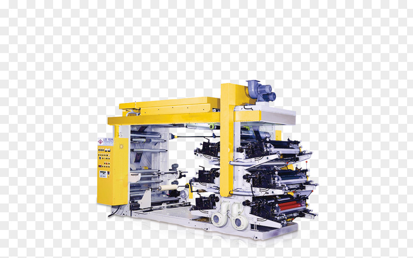 Machine Flexography Printing Press Relief PNG