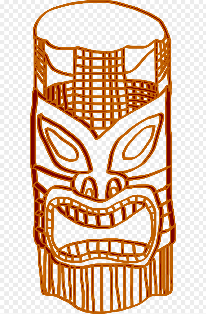 Totem Column Tiki Hawaiian Clip Art PNG