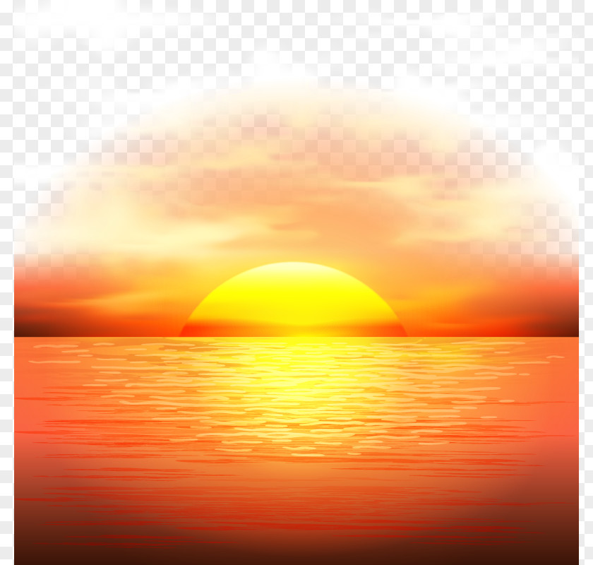 Vector Sunset Adobe Illustrator PNG