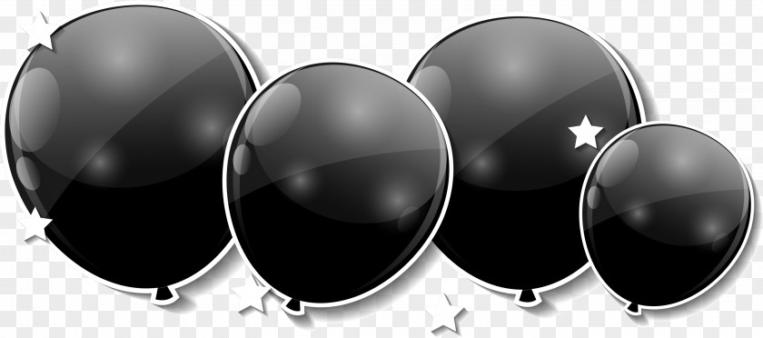 Black Floating Balloons Balloon And White PNG