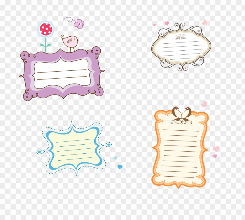 Cartoon Sticker Notes PNG