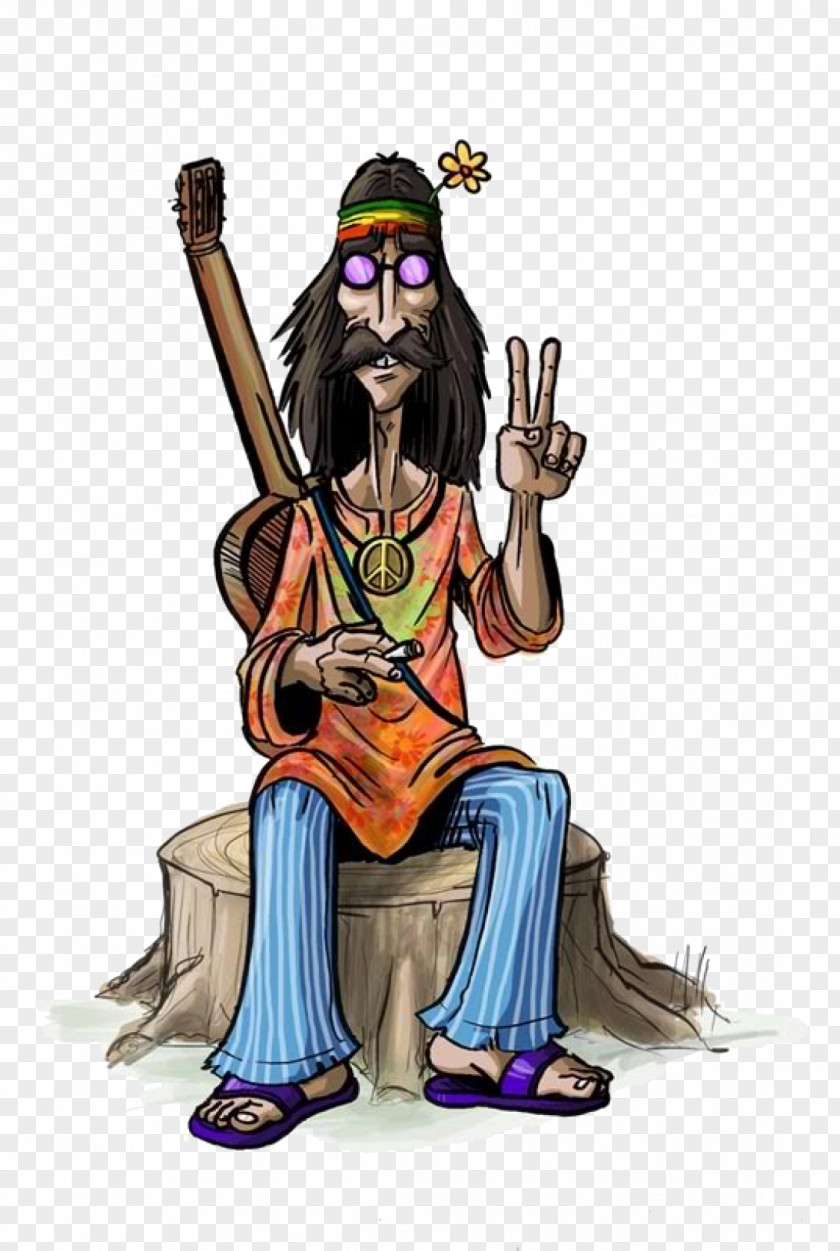 Hippie Drawing Cartoon Peace Symbols PNG