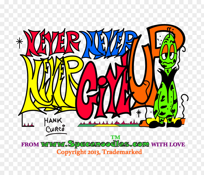 Never Give Up Graphic Design Comics Clip Art PNG