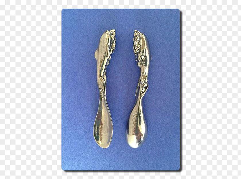 Spoon Lure Earring Silver PNG